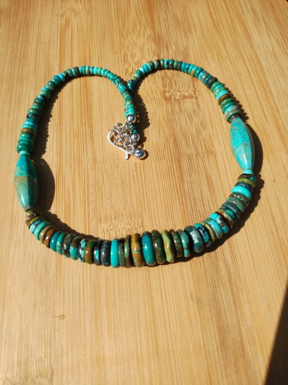 Jay King DTR Hubei Turquoise necklace 925 Sterling Silver southwestern style Y